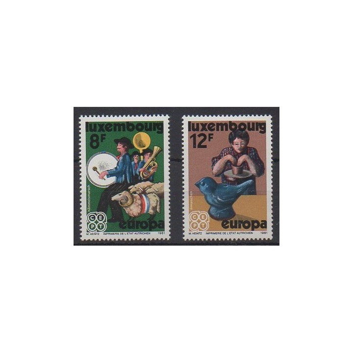 Acheter cette série de timbres du Luxembourg de l'année 1981 (No 981/982).
