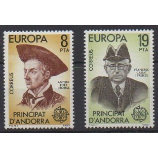 Acheter cette série de timbres d'Andorre espagnol de l'année 1980 (No 124/125).