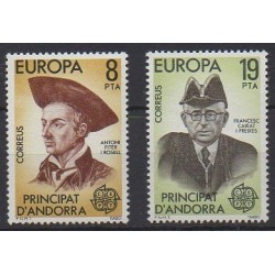 Andorre espagnol - 1980 - No 124/125 - Célébrités - Europa