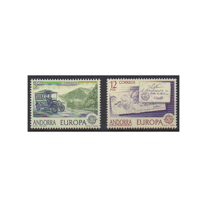 Acheter cette série de timbres d'Andorre espagnol de l'année 1979 (No 116/117).