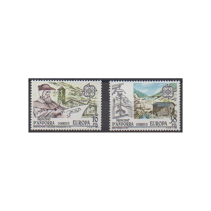 Acheter cette série de timbres d'Andorre espagnol de l'année 1983 (No 158/159).