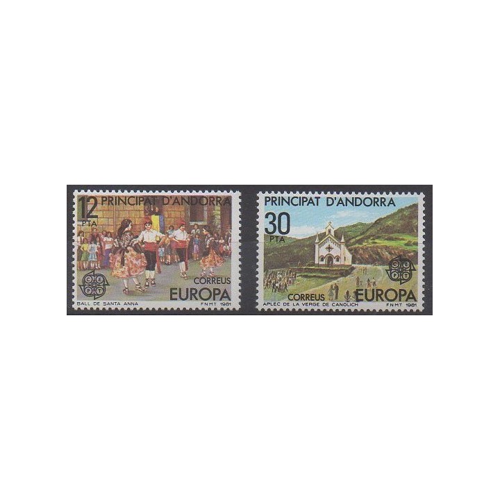 Acheter cette série de timbres d'Andorre espagnol de l'année 1981 (No 131/132).