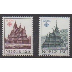Norvège - 1978 - No 725/726 - Monuments - Europa