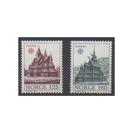 Norway - 1978 - Nb 725/726 - Monuments - Europa