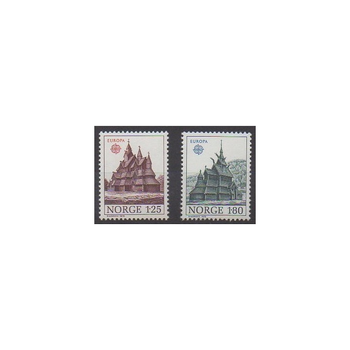 Acheter cette série de timbres de Norvège de l'année 1978 (No 725/726).