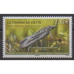 French Southern and Antarctic Territories - Post - 2024 - Le crambe de viette - Insects
