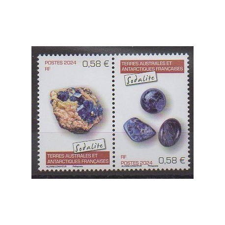 French Southern and Antarctic Territories - Post - 2024 - Sodalite - Minerals - Gems
