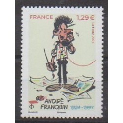 France - Poste - 2024 - André Franquin - Cartoons - Comics