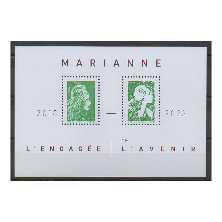 Buy this stamp of France of the year 2024 (Marianne l'engagée et Marianne de l'avenir).