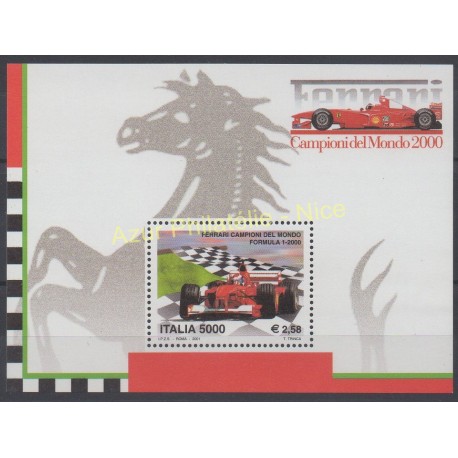 Stamps - Theme cars - Italy - 2001 - Nb BF 30