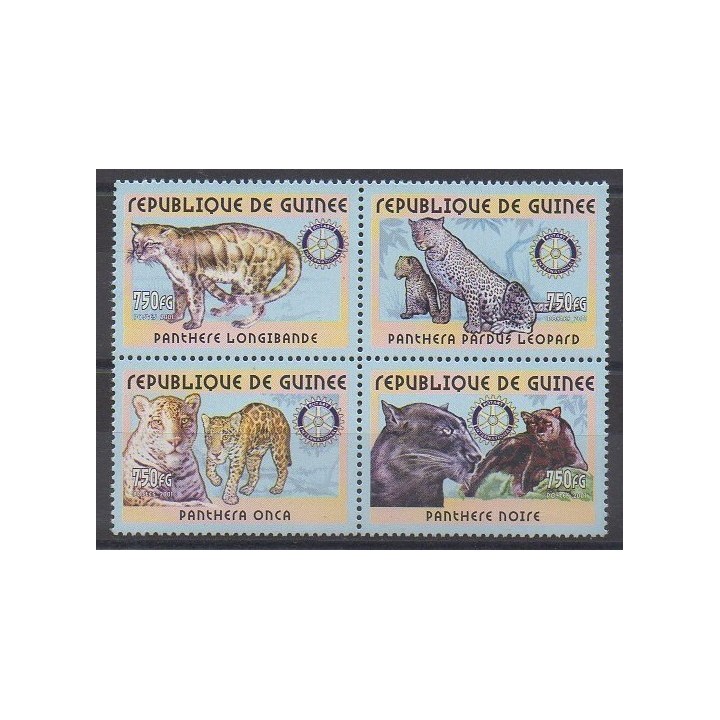Acheter cette série de timbres de Guinée de l'année 2001 (No 2033/2036).