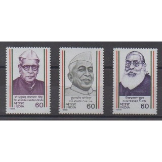 Buy this set of stamps of India of the year 1988 (Nb 980/982).