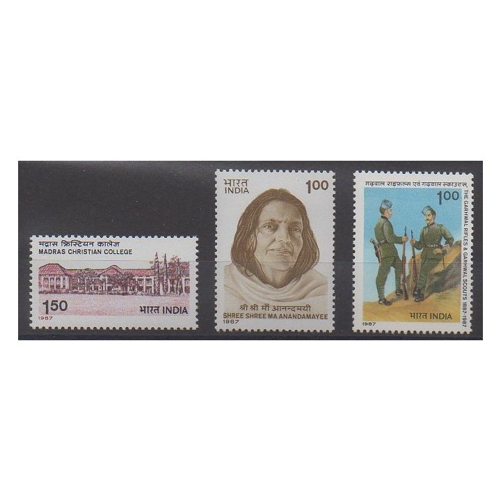 Buy this set of stamps of India of the year 1987 (Nb 908/910).