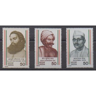 Acheter cette série de timbres d'Inde de l'année 1986 (No 890/892).