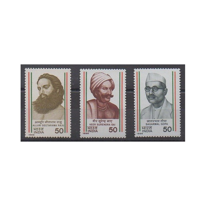 Buy this set of stamps of India of the year 1986 (Nb 890/892).