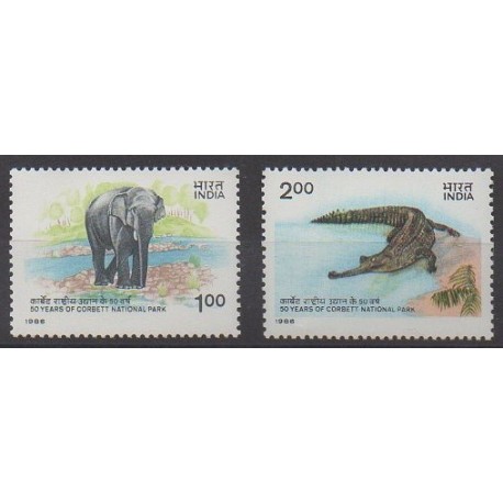 Inde - 1986 - No 888/889 - Animaux