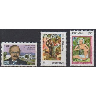 Acheter cette série de timbres d'Inde de l'année 1984 (No 818/820).