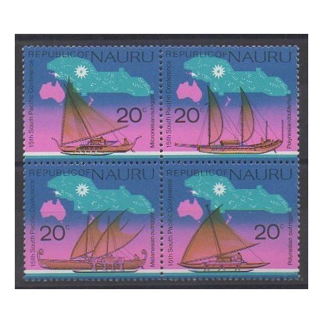 Nauru - 1975 - Nb 121/124 - Boats