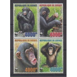 Guinea - 2006 - Nb 2673/2676 - Mamals - Endangered species - WWF