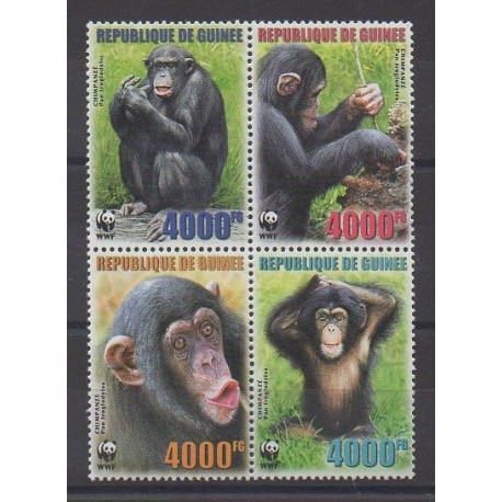 Guinea - 2006 - Nb 2673/2676 - Mamals - Endangered species - WWF