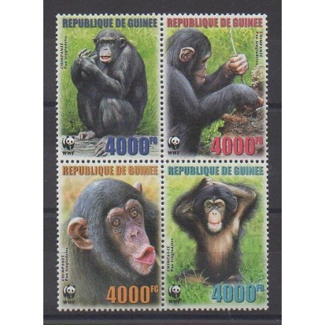 Guinée - 2006 - No 2673/2676 - Mammifères - Espèces menacées - WWF