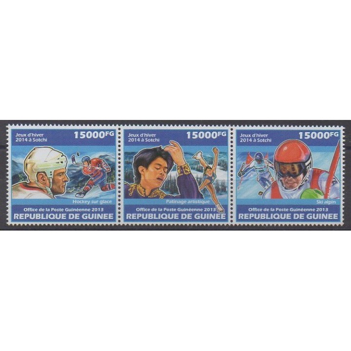 Acheter cette série de timbres de Guinée de l'année 2013 (No 6989/6991).