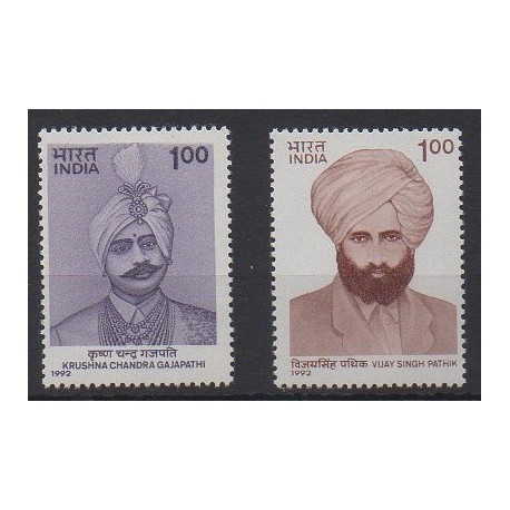 Inde - 1992 - No 1145/1146 - Célébrités