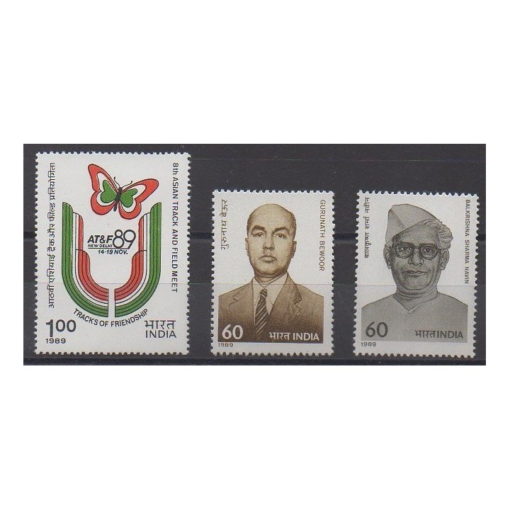 Buy this set of stamps of India of the year 1989 (Nb 1045/1047).
