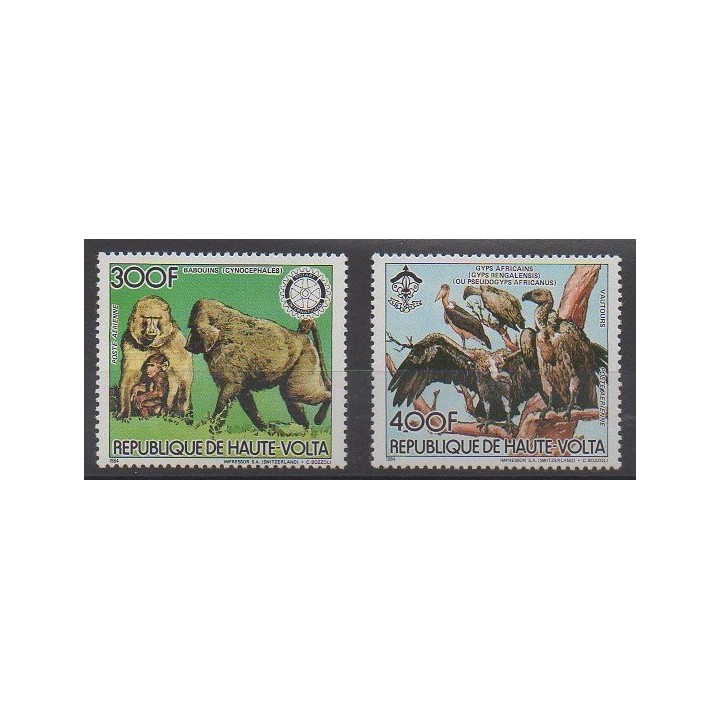 Buy these stamps of Upper Volta of the year 1984 (Nb PA270/PA271).