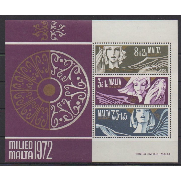 Acheter ce bloc-feuillet de Malte de l'année 1972 (No BF2).
