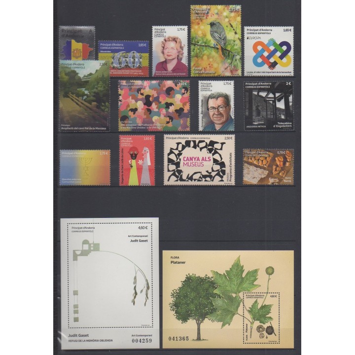 Buy the stamps and the 2 souvenir sheets of Spanish Andorra of the year 2023 (Nb 525/539).