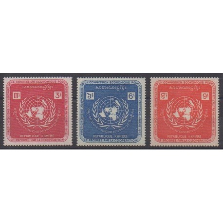 Cambodge - République Khmère - 1972 - No 293/295