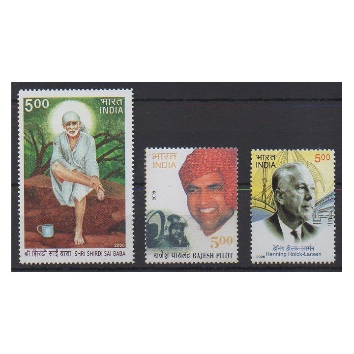 Buy this set of stamps of India of the year 2008 (Nb 2038/2040).