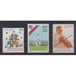 Acheter cette série de timbres d'Inde de l'année 1993 (No 1200/1202).