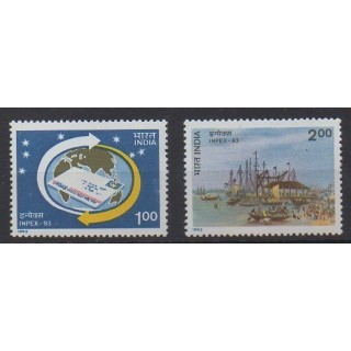 Acheter cette série de timbres d'Inde de l'année 1993 (No 1208/1209).