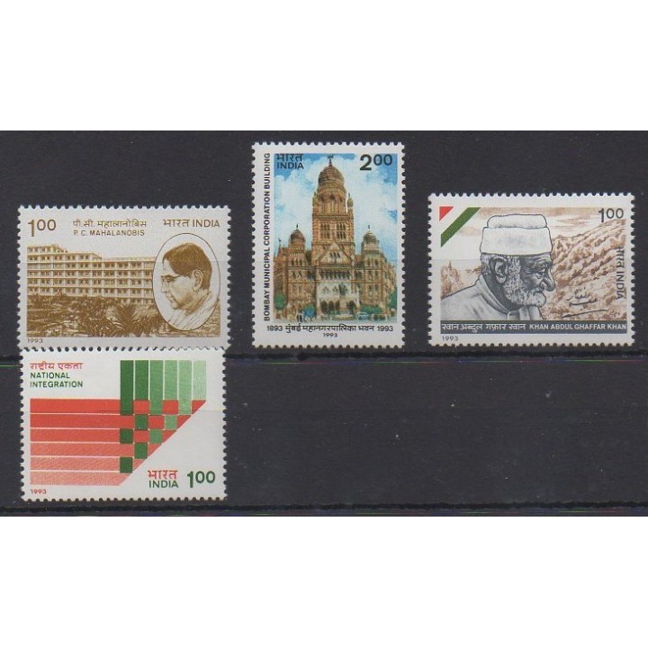Buy this set of stamps of India of the year 1993 (Nb 1190/1193).