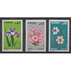 French Andorra - 1974 - Nb 234/236 - Flowers