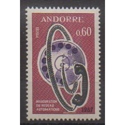 French Andorra - 1967 - Nb 182 - Telecommunications