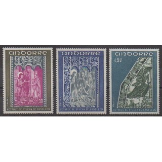 Acheter cette série de timbres d'Andorre français de l'année 1972 (No 221/223).