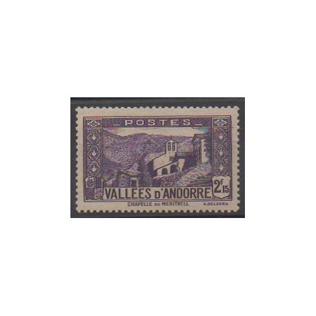 French Andorra - 1937 - Nb 83 - Churches - Mint hinged