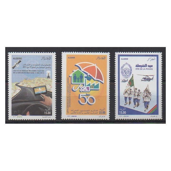 Acheter cette série de timbres d'Algérie de l'année 2013 (No 1656/1658).
