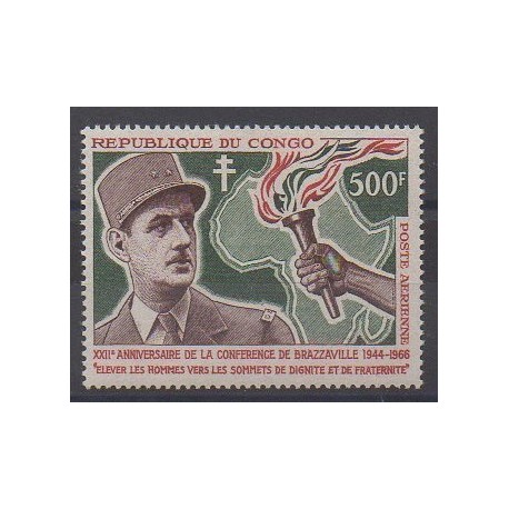 Congo (République du) - 1966 - No PA38 - De Gaulle