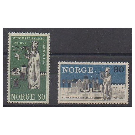 Norvège - 1965 - No 488/489 - Musique