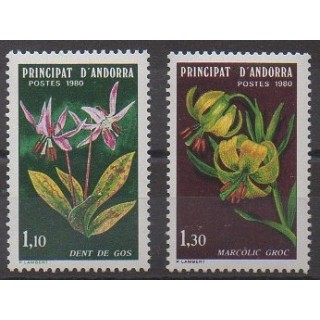 Acheter cette série de timbres d'Andorre français de l'année 1980 (No 286/287).