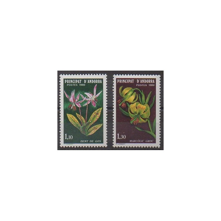 Buy this set of stamps of French Andorra of the year 1980 (Nb 286/287).