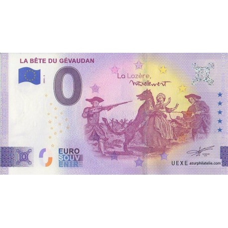 Euro banknote memory - 48 - Lozère - La Bête du Gévaudan - 2024-2