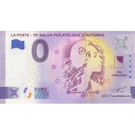 Euro banknote memory - 75 - La Poste - 76ème Salon philatélique d'automne - 2023-5