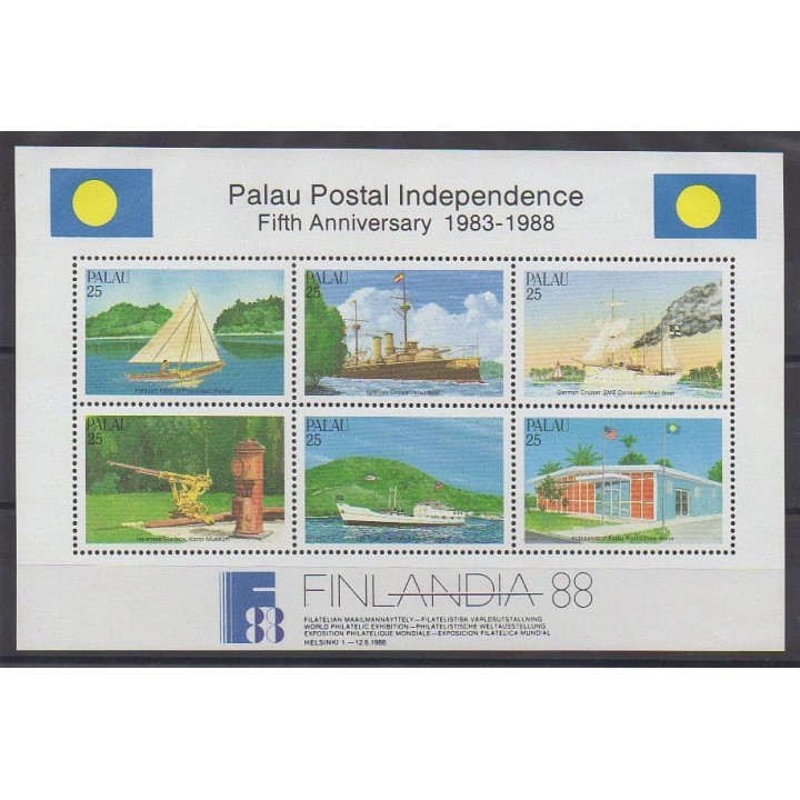 Acheter ce bloc-feuillet de Palau de l'année 1988 (No BF3).