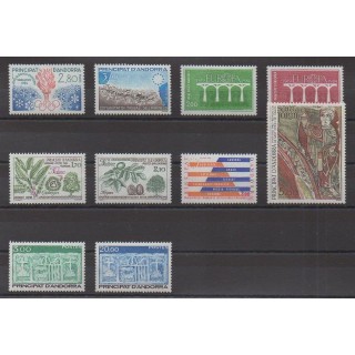 Acheter les timbres d'Andorre français  de l'année 1984 (No 327/336).