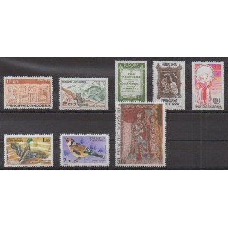 Acheter les timbres d'Andorre français  de l'année 1985 (No 337/344).
